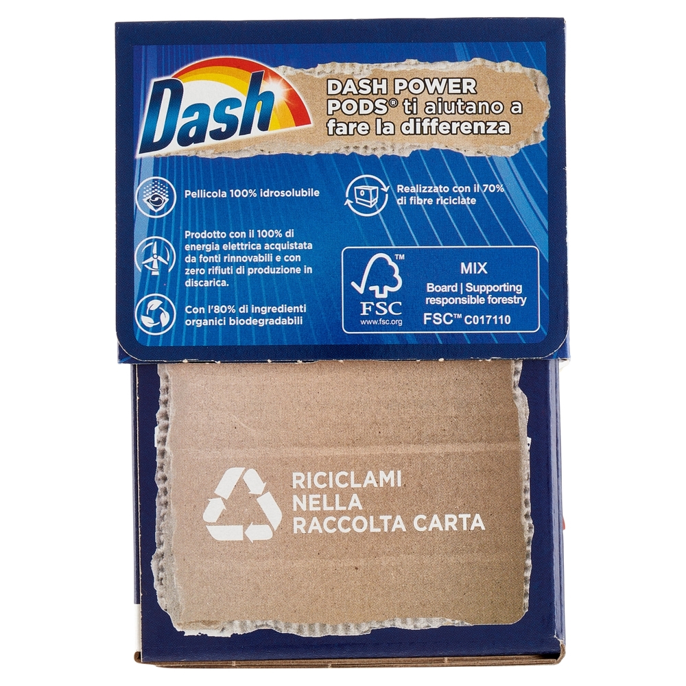 Dash Power Pods Detersivo Lavatrice Capsule, Azione Extra-Igienizzante Colorati, 39 Lavaggi 1060,8 g